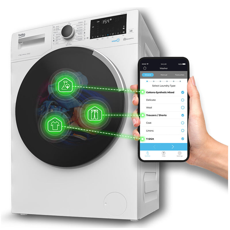 Beko 8kg Front Load Washing Machine with Steam BFLB8020W