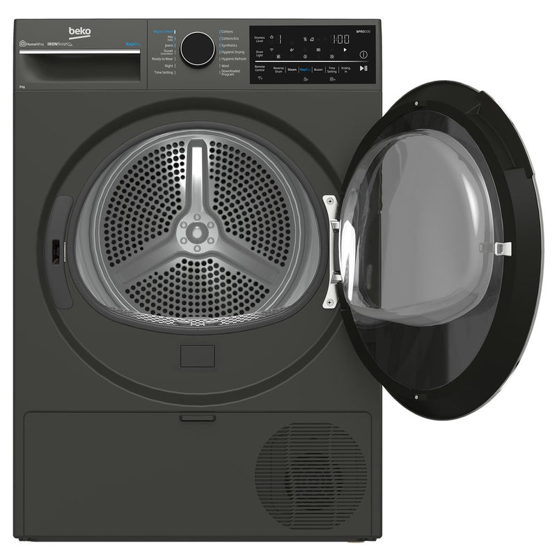 Beko 9kg Heat Pump Dryer Graphite with Steam and WiFi BDPB904HG