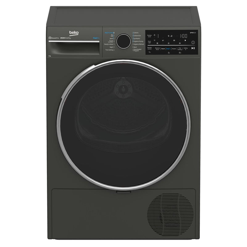 Beko 9kg Heat Pump Dryer Graphite with Steam and WiFi BDPB904HG