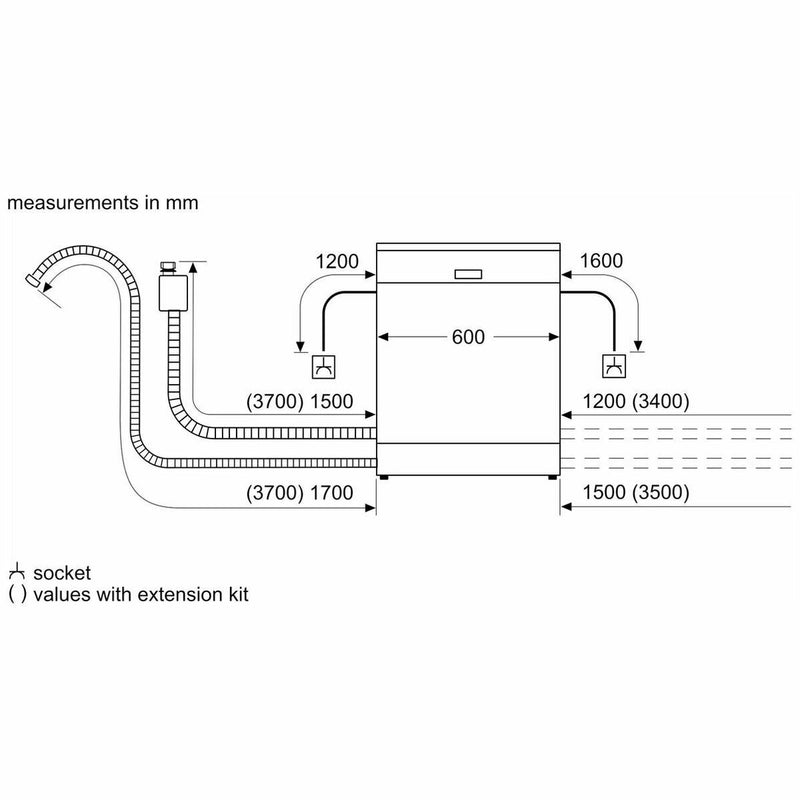 Bosch 60cm Series 6 Built Under Stainless Steel Dishwasher SMU6HCS01A